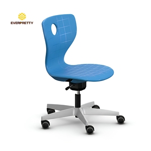 Chaise en plastique pour salle de classe, chaise d'étudiant universitaire avec roulettes, siège ergonomique en plastique mobile, chaise pivotante pour adolescents - Product Image 4