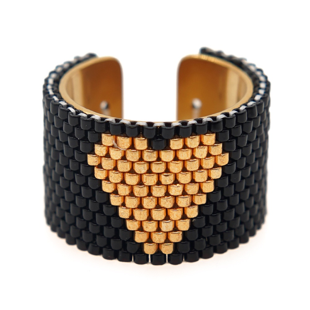 大人上品なおすすめコーデ - Ring Boho LS-C1878 Unisex Beads Miyuki with Design Heart アクセサリー