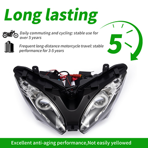 KOLMIO-LAM Faro Delantero para Motocicleta <span class=keywords><strong>Kawasaki</strong></span> <span class=keywords><strong>Ninja</strong></span> <span class=keywords><strong>650</strong></span> <span class=keywords><strong>2012</strong></span>-2016, Ojos de Ángel, Faro HID NINJA650 2013 2014 2015 - Product Image 5