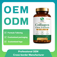 Capsules de collagène OEM ODM avec vitamine C, biotine, complément alimentaire pour la santé de la peau, des cheveux, des ongles et des articulations, 60 capsules