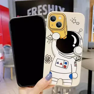 เคสโทรศัพท์มือถือซิลิโคน TPU ลายการ์ตูนนักบินอวกาศน่ารัก สำหรับ <span class=keywords><strong>iPhone</strong></span> 16 15 14 Pro <span class=keywords><strong>Max</strong></span> 13 12 11 <span class=keywords><strong>Xs</strong></span> Xr - Product Image 2