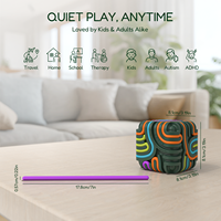 Planche d'activités sensorielles 3D, jouet anti-stress pour TDAH et autisme, cube en silicone multicolore portable pour les 14 ans et plus