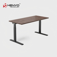 Bureau debout en acier Henvo, design contemporain, fonctionnalités ergonomiques, panneau de commande à mémoire automatique, hauteur extensible, modulaire