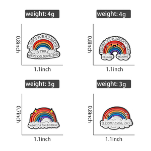 Badge de fierté LGBTQ : « J'<span class=keywords><strong>étais</strong></span> un arc-en-ciel, tu <span class=keywords><strong>étais</strong></span> un daltonien » – Broches émaillées créatives avec citations satiriques, bijoux et cadeaux - Product Image 2