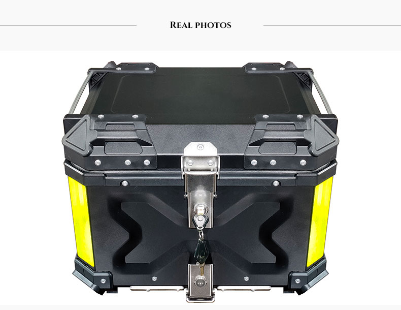 Большой Вместительный Алюминиевый задний корпус для мотоцикла водонепроницаемый ударопрочный алюминиевый корпус для мотоцикла алюминиевый верхний корпус 65 л