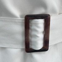 Gabardina de Mujer a la Moda, Bicolor, con Doble Botonadura y Cinturón, Estilo Urbano y Moderno