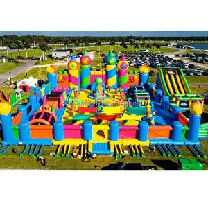 Langko inflatables amusement theme bounce arena inflatable park playground with air blower