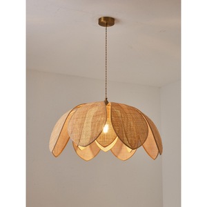 โคมไฟระย้ารูปกลีบดอกไม้หวายทอมือ E27 LED ทรงกลมสำหรับห้องนั่งเล่นห้องนอนร้านอาหารเกสต์เฮาส์ - Product Image 4