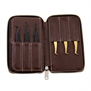 Estuche para Pinzas de Pestañas, Organizador de Almacenamiento con Cierre, Bolsa Protectora Portátil con Múltiples Ranuras para Herramientas de Extensión de Pestañas - Product Image 1