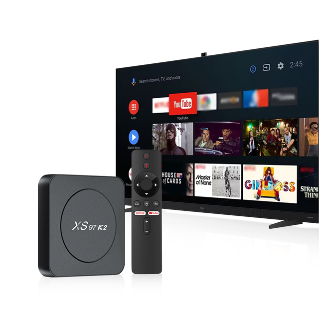 Wholesale XS97 K2 Tvbox Cheap Allwinenr H313 Ott Set Top Box 4k Tvbox 2gb Ram 8g Rom Smart Android Tv Box with Voice Remote