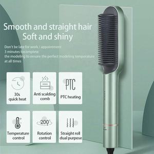 Brosse <span class=keywords><strong>à</strong></span> lisser les <span class=keywords><strong>cheveux</strong></span> Soins personnels Coiffage <span class=keywords><strong>Tête</strong></span> de <span class=keywords><strong>repousse</strong></span> des <span class=keywords><strong>cheveux</strong></span> Traitement de massage Peigne <span class=keywords><strong>à</strong></span> lisser les <span class=keywords><strong>cheveux</strong></span> en céramique chaude - Product Image 3