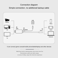 Câble USB-C vers HDMI 2M plaqué or en PVC, compatible OEM/ODM, avec adaptateur secteur PD 4K 30Hz pour moniteur et commutateur de type