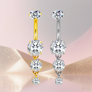 Getta 14G Anelli per <span class=keywords><strong>Ombelico</strong></span> in Titanio con CZ a Forma di <span class=keywords><strong>Farfalla</strong></span>, Cuore e Fiore, Gioielli alla Moda per Matrimoni e Fidanzamenti - Product Image 4
