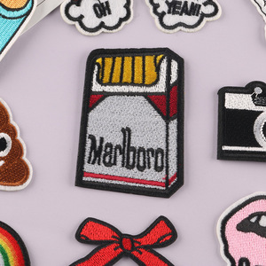 Creative <b>Iron</b> on Embroidery Cigarette Lipstick rainbow Shape Patch for Diy Decoration - Product Image 3