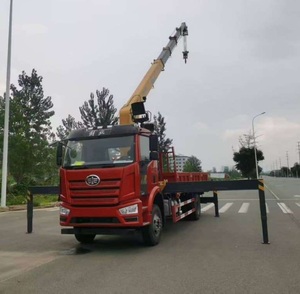 Grue de chantier flexible 36t GSQS350-5 360kN.<span class=keywords><strong>m</strong></span>, grue montée sur camion, grue de camion pour la construction routière - Product Image 2