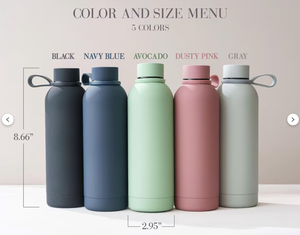 Bouteille d'eau isotherme en acier inoxydable personnalisée avec monogramme, nom <span class=keywords><strong>personnalisé</strong></span>, 17 oz, en plastique, avec paille, grande capacité, sport, gravée - Product Image 6