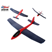 Avion planeur à lancer à la main en mousse EPP, facile à piloter, modèle jouet rouge et noir