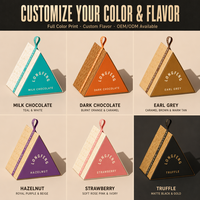 Boîte Cadeau Triangulaire en Carton pour Chocolats, Emballage Coloré avec Ruban, Idéal pour Bonbons, Mariages et Fêtes