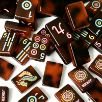 Nouveau jeu de mahjong américain de luxe 2026 en acrylique gravé, série Joy Happy, pour adultes