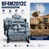 محرك ديزل SCDC سلسلة 2012 بقوة 122 حصان إلى 160 حصان مبرد بالماء 4 أسطوانات BF4M2012C للمعدات الصناعية والإنشائية