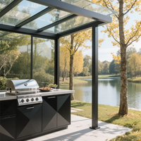 Armoires de rangement pour barbecue en acier inoxydable personnalisées Cuisine d'extérieur Jardin Rangement de cuisine résistant aux intempéries pour cuisine de camping