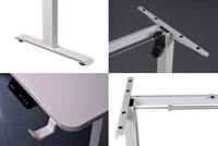 Bureau assis-debout ergonomique en métal de haute qualité avec pieds de table, bureau électrique réglable en hauteur à moteur unique