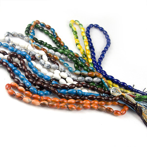 Oval Painted Unisex Islamic Chanting Tasbih <b>Bracelet</b> 33 Prayer <b>Beads</b> Plastic Misbaha Jewelry for Muslims Religious Gifts - Product Image 2