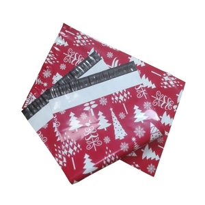 Personnalisé poly mailer mailing sac messager rouge enveloppes d'emballage en plastique sacs d'expédition de noël - Product Image 1