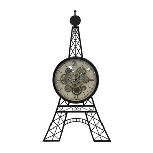 Eiffel Tower Wall Clock Metal Design Silent Quartz Battery Powered For Living Room Bedroom Home Decor - Product Image 5