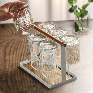 Verres à whisky et bière japonais créatifs à motif martelé, modernes, <span class=keywords><strong>sans</strong></span> poignée, <span class=keywords><strong>sans</strong></span> couvercle, pour la maison, en verre haut de gamme effet glacier - Product Image 3