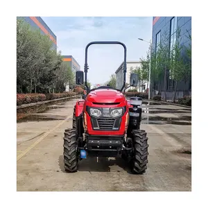 Yeni Mini çiftlik Tractpr tarım makineleri 4 tekerlekli sürücü 50 beygir gücü Orchard sıcak oda mini traktör