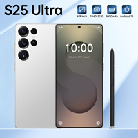 Teléfono Inteligente S25Ultra Desbloqueado de Alto Rendimiento con Procesador Deca Core, Android 15, 16G+1TB, S-Pen, Pantalla HD, 4G