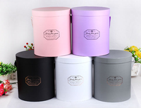 Vente en gros de grandes boîtes rondes en carton faites sur mesure, emballages de fleurs Roses, boîtes de fleurs rondes en carton faites à la main