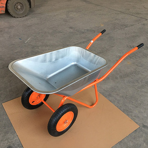 <span class=keywords><strong>Brouette</strong></span> de jardin à double <span class=keywords><strong>roue</strong></span> galvanisée avec deux roues en mousse PU <span class=keywords><strong>pleine</strong></span> pour la Russie et la Pologne - Product Image 3