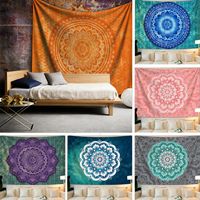 Tapisserie murale florale en polyester, décoration murale, impression HD, résistante à la décoloration, décoration artistique pour dortoir, OEM ODM, lavage à la main
