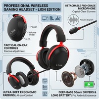 Auriculares Inalámbricos para Juegos OEM ODM, Sobre la Oreja, RGB, Cancelación de Ruido, Controlador Dinámico, Baja Latencia, Más de 20 Horas de Reproducción