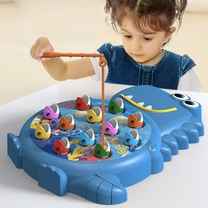 Juguetes de Pesca Magnéticos Simples de Dinosaurios, Juego de Pesca con Caña para Niños, Bebés, Montessori, con Caña, Educativo, Giratorio, Regalo - Product Image 4