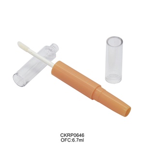Tubos de Lápiz Labial Rosados, Botella de Brillo Labial de Plástico, Tubo de Lápiz Labial de Doble Cara, Tubo de Plástico Redondo - Product Image 5