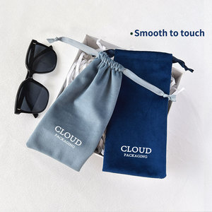 Pochette en velours doux et épais pour bijoux et montres, sacs de voyage pour cosmétiques, sac anti-poussière pour téléphone, impression de logo personnalisable - Product Image 3