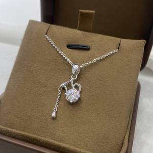 Horóscopo - Collar con Colgante de Diamante Cultivado en Laboratorio de 1 Quilate, Corte Redondo, VVS, Plata de Ley 925, Signo Acuario - Product Image 2