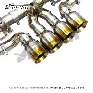 Tuyau d'échappement Catback en titane sur mesure à flux libre pour Chevrolet CORVETTE C8 Z06 2019-2025 avec système de soupape OEM - Product Image 6