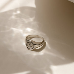 Custom18k Chapado en oro Chunky Celestial Signet Celestial Moon Star Travel Anillo de joyería de acero inoxidable para el <span class=keywords><strong>mejor</strong></span> <span class=keywords><strong>amigo</strong></span> - Product Image 5