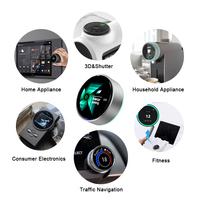Wisecoco Pantalla Redonda HD de 1.4 Pulgadas, Pantalla Táctil AMOLED, Interruptor Inteligente, Módulo de Pantalla con Perilla Giratoria Inteligente UART