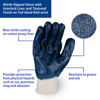 SKYEE vente directe nitrile texturé couverture complète coton acide alcalin résistant à l'huile gants industriels pour la protection des solvants
