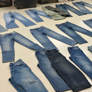 Pantalon en denim de haute qualité en coton délavé vintage à pampilles Pantalon en jean Pantalon en jean de qualité supérieure Stretch Confort à quatre voies - Product Image 5