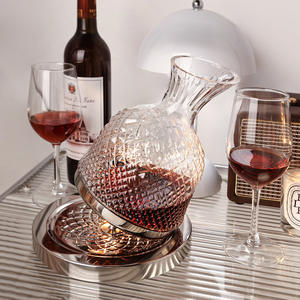 Lot de Verres à <span class=keywords><strong>Vin</strong></span> Rouge Transparents de Luxe 2026 – Gobelets en Cristal Haut de Gamme avec Support pour Verres et Carafe à <span class=keywords><strong>Vin</strong></span> pour la Maison - Product Image 3