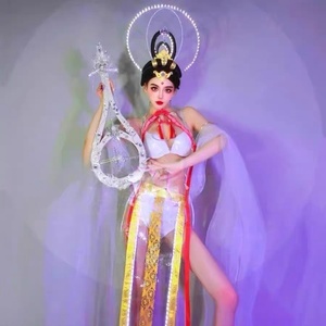 Disfraz de Danza Exótica para Club Nocturno, Estilo Dunhuang, ApSaras Voladora, Tendencia Nacional, con Luces LED, Disfraz Antiguo de Chang'E, 100% - Product Image 3