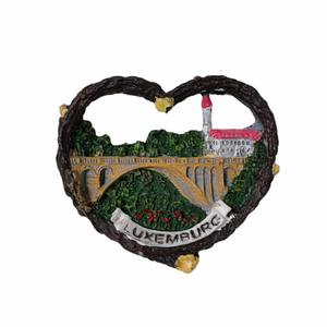 Pegatina de resina para refrigerador del puente Adolf de Luxemburgo, pegatina creativa tridimensional 3D para refrigerador, recuerdo de viaje - Product Image 1