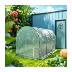 핫 세일 방수 라운드 탑 폴리 터널 아연 도금 프레임 휴대용 가정용 정원 성장 텐트 작은 온실