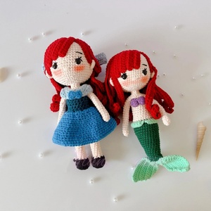 Haute qualité Crochet cadeau spécial Crochet sirène princesse poupées à la main enfant jouet en peluche tricoté sirène jouet pour bébé - Product Image 5